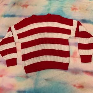 Vintage Where’s Waldo/candy cane sweater
